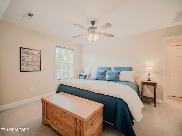 1201 Bentley Park Ln, Knoxville, TN 37922 - bedroom with carpet, baseboards, and a ceiling fan