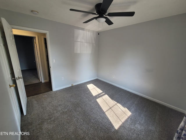 4121 Briggs Loop, Kodak, TN 37764 - carpeted empty room with a ceiling fan, a smoke detector, and baseboards