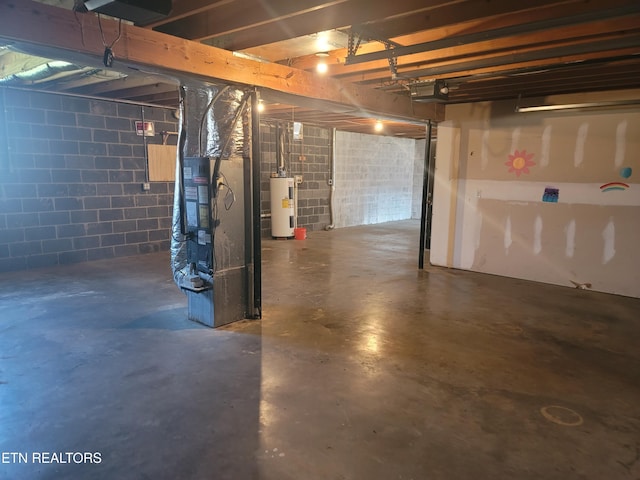 4121 Briggs Loop, Kodak, TN 37764 - unfinished basement with electric water heater and heating unit