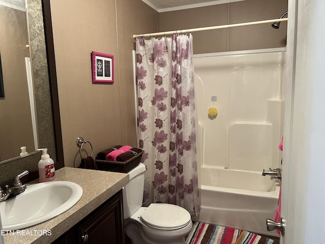 3385 Double Top Rd, Byrdstown, TN 38549 - full bath featuring vanity, shower / tub combo, and toilet