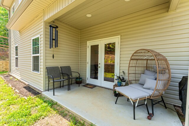 321 Timber Creek Rd, Maynardville, TN 37807 - view of patio / terrace featuring french doors