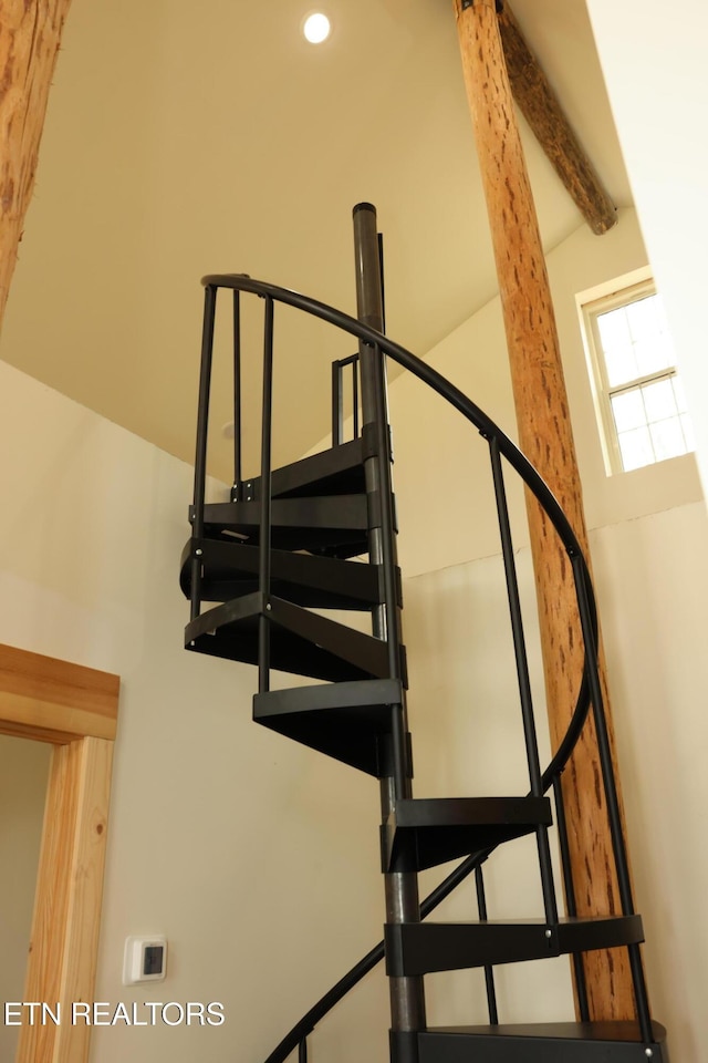 840 Ali Ln, Pvt, Huntsville, TN 37756 - staircase featuring recessed lighting