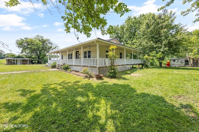 168 Boatman Rd, Cookeville, TN 38506 - view of property exterior featuring covered porch and a lawn