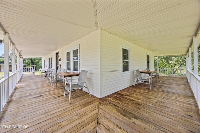 168 Boatman Rd, Cookeville, TN 38506 - wooden porch with outdoor dining space