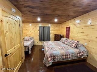 138 Matthews Rd, Oneida, TN 37841 - bedroom featuring wood ceiling and wood finished floors