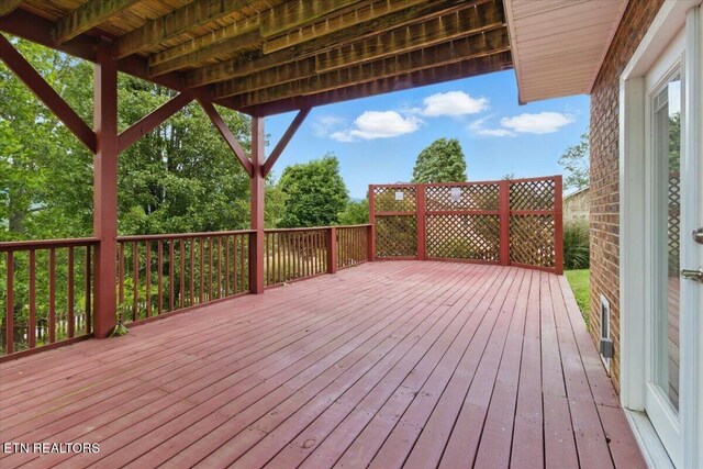 262 Cresent St, Harrogate, TN 37752 - view of wooden deck