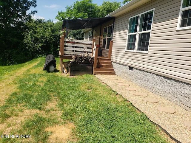 1193 Johnson Rd, Seymour, TN 37865 - view of grassy yard with a deck