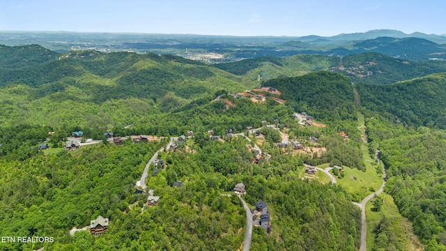 2955 Lightning Strike Dr, Sevierville, TN 37862 - aerial view of a heavily wooded area and a mountain backdrop