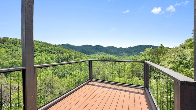2955 Lightning Strike Dr, Sevierville, TN 37862 - wooden terrace with a forest view and a mountain view