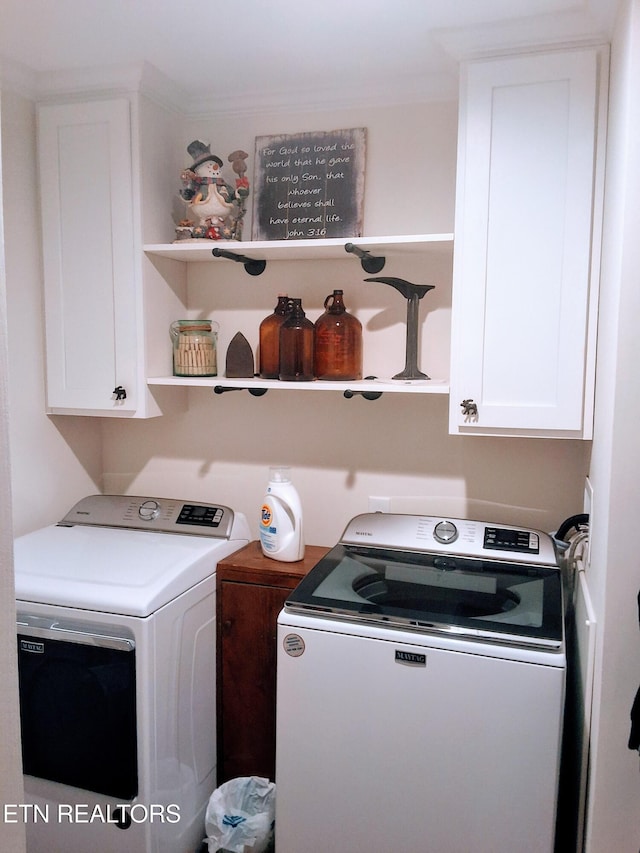 1748 Circle Lake Dr, Dandridge, TN 37725 - laundry room with independent washer and dryer and cabinet space