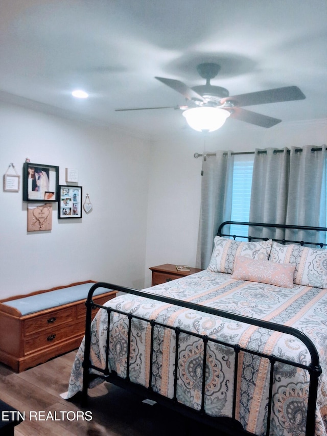 1748 Circle Lake Dr, Dandridge, TN 37725 - bedroom featuring wood finished floors and a ceiling fan