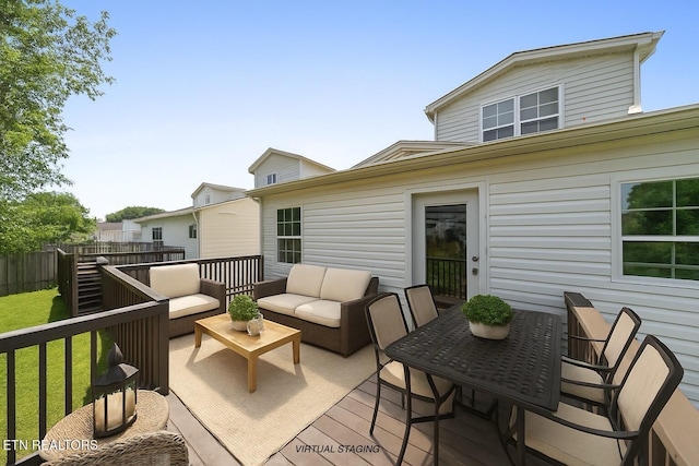 10548 Lone Star Way, Knoxville, TN 37932 - wooden deck featuring an outdoor hangout area