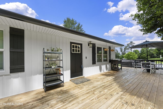 4509 Lifford Ln, Corryton, TN 37721 - wooden deck featuring outdoor dining space