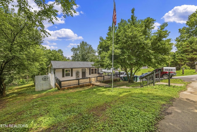 4509 Lifford Ln, Corryton, TN 37721 - view of front of home featuring a wooden deck