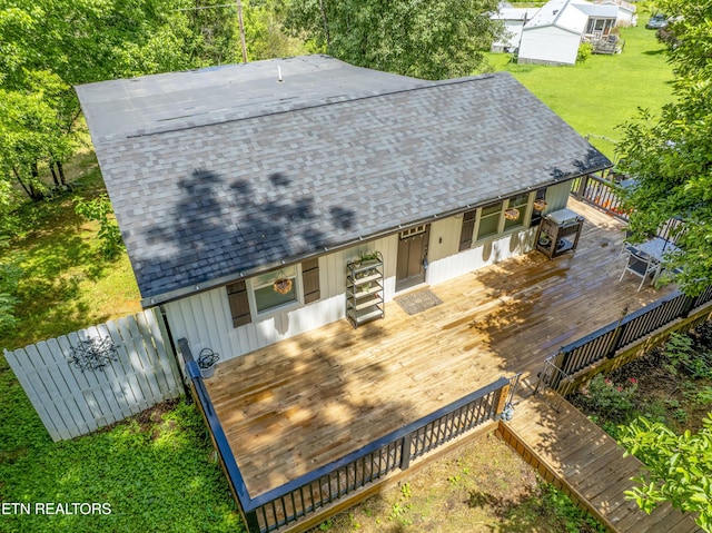 4509 Lifford Ln, Corryton, TN 37721 - view of front facade featuring a deck and board and batten siding