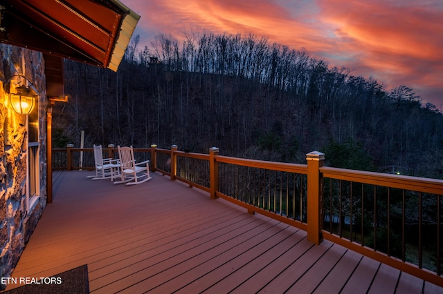 3325 Tekoa Mountain Way, Sevierville, TN 37876 - wooden terrace with a view of trees
