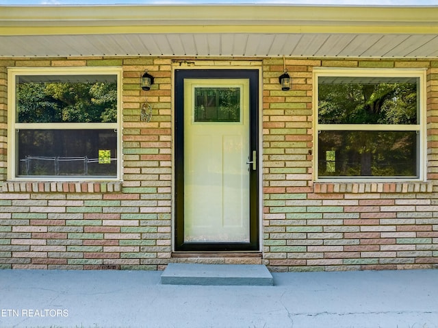 2594 Indian Creek Rd, Thorn Hill, TN 37881 - view of exterior entry featuring brick siding