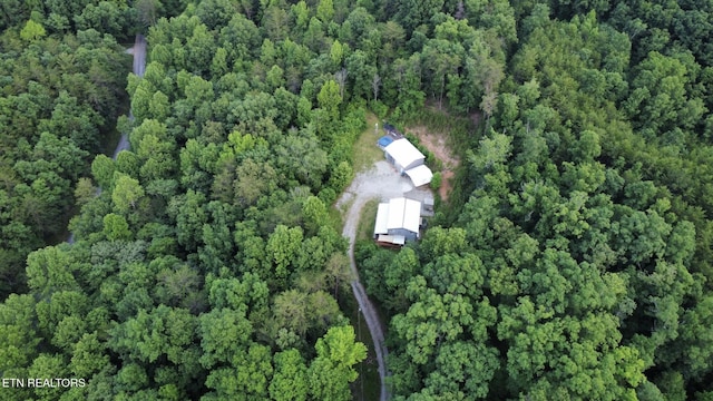 179 Wiggins Rd, Tellico Plains, TN 37385 - aerial overview of property's location with a heavily wooded area