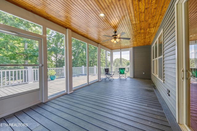 126 Pocola Way, Loudon, TN 37774 - unfurnished sunroom featuring a ceiling fan and healthy amount of natural light