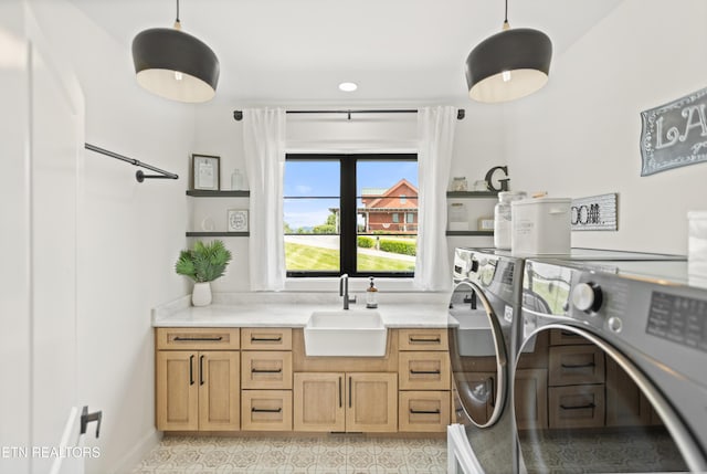 888 Smokey Quartz Blvd, New Tazewell, TN 37825 - laundry area featuring independent washer and dryer, cabinet space, and baseboards