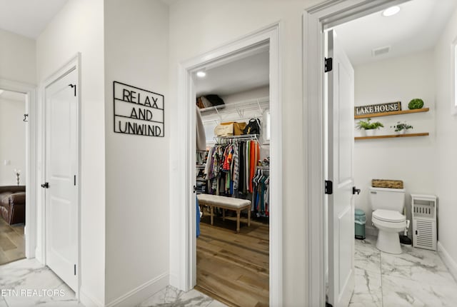 888 Smokey Quartz Blvd, New Tazewell, TN 37825 - corridor with light marble finish floors, baseboards, and recessed lighting
