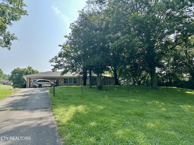 306 E Tri County Blvd, Oliver Springs, TN 37840 - view of front of home featuring driveway and a front lawn