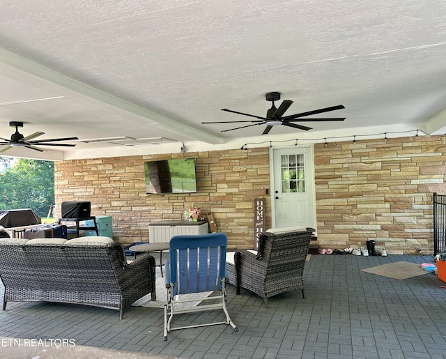 306 E Tri County Blvd, Oliver Springs, TN 37840 - view of patio with ceiling fan