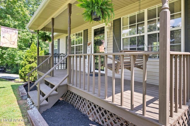 340 Mountain View Ests, Caryville, TN 37714 - view of wooden porch