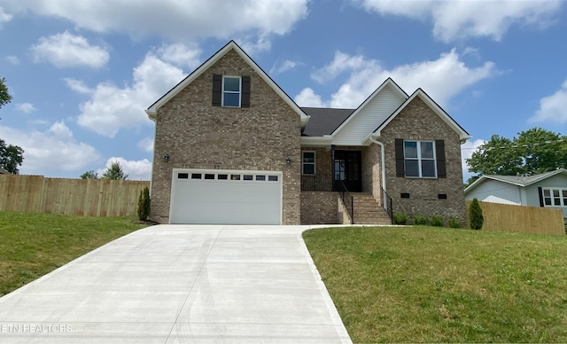 8017 Little Joe Rd, Powell, TN 37849 - view of front of home featuring driveway, brick siding, a garage, and crawl space