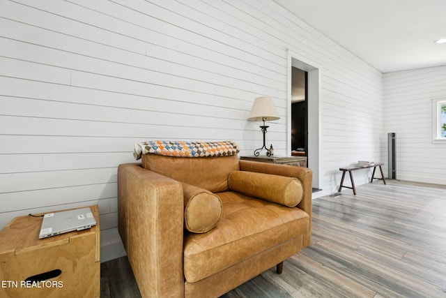 7901 Ewing Rd, Powell, TN 37849 - living area featuring wood finished floors and wooden walls