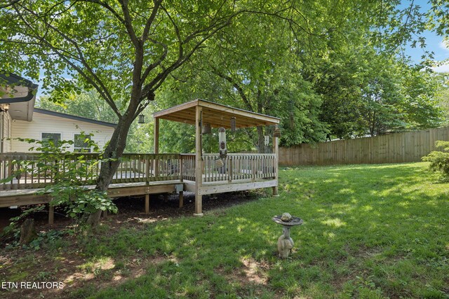 7901 Ewing Rd, Powell, TN 37849 - view of yard with a wooden deck