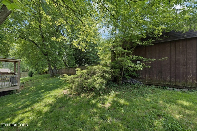 7901 Ewing Rd, Powell, TN 37849 - view of yard with a wooden deck