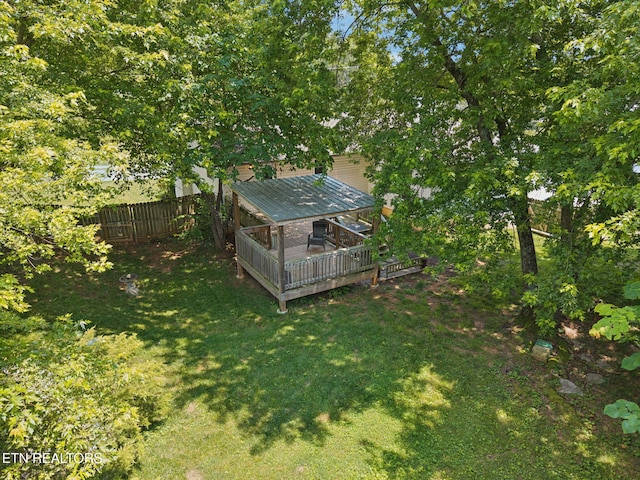 7901 Ewing Rd, Powell, TN 37849 - view of yard with a wooden deck