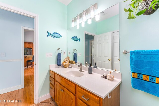 7924 Cedar Stone Ln, Powell, TN 37849 - bathroom with vanity and wood finished floors