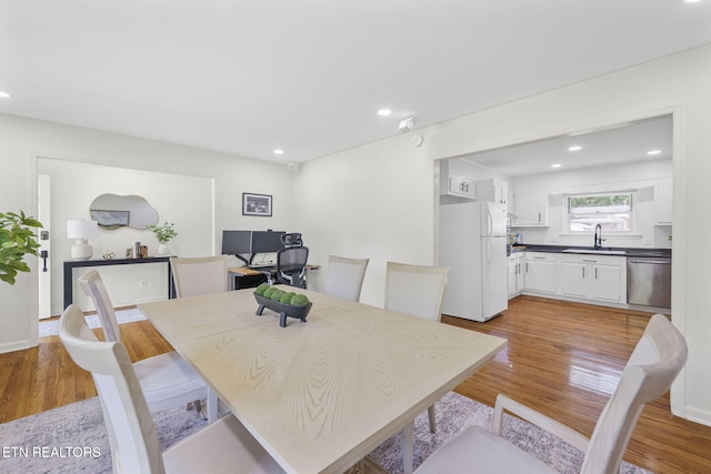 7339 Brookside Dr, Chattanooga, TN 37421 - dining room featuring light wood-style flooring and recessed lighting