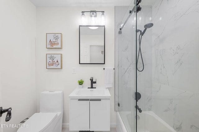 7339 Brookside Dr, Chattanooga, TN 37421 - bathroom with vanity, tub / shower combination, and toilet