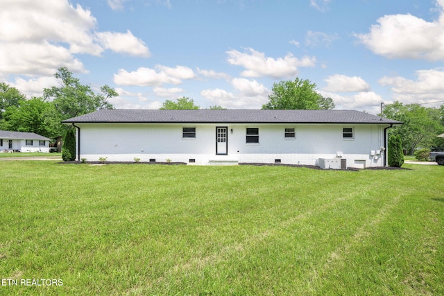 7339 Brookside Dr, Chattanooga, TN 37421 - rear view of house featuring a lawn and crawl space