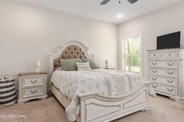 20 Cabot Ln, Cookeville, TN 38506 - bedroom featuring light carpet, a ceiling fan, and recessed lighting