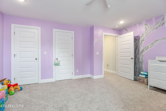20 Cabot Ln, Cookeville, TN 38506 - unfurnished bedroom featuring carpet flooring, baseboards, ceiling fan, and recessed lighting