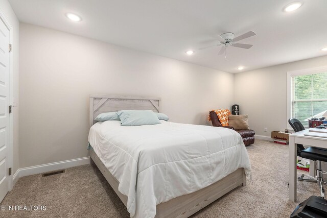 20 Cabot Ln, Cookeville, TN 38506 - carpeted bedroom with recessed lighting, baseboards, and ceiling fan
