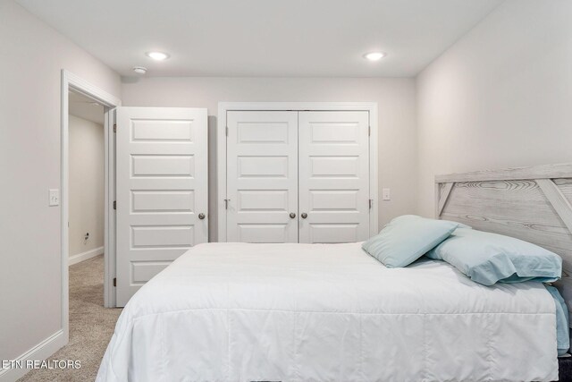 20 Cabot Ln, Cookeville, TN 38506 - carpeted bedroom with a closet, baseboards, and recessed lighting