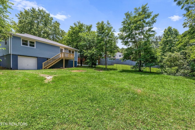 340 Gilbert St, Morristown, TN 37814 - view of yard featuring stairway and an attached garage