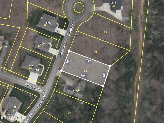 207 Ottawa Pl, Loudon, TN 37774 - aerial map of property and surrounding area