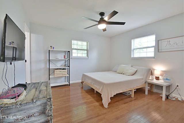 615 Mary St, Russellville, TN 37860 - bedroom with light wood-style flooring, baseboards, and a ceiling fan