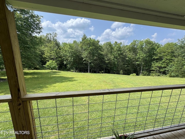 108 Hawn Dr, Crab Orchard, TN 37723 - view of grassy yard with a forest view