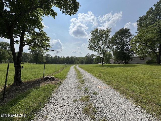 108 Hawn Dr, Crab Orchard, TN 37723 - view of dirt / gravel driveway featuring a view of countryside