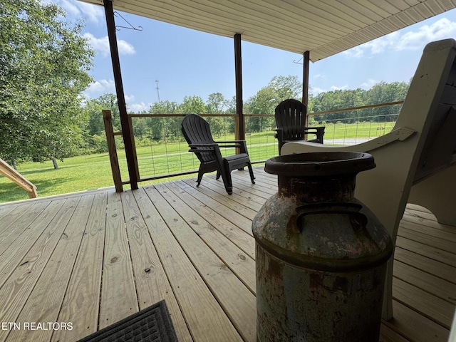 108 Hawn Dr, Crab Orchard, TN 37723 - wooden deck with a yard