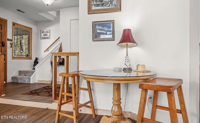725 Sunshine Trl, Gatlinburg, TN 37738 - dining room with wood finished floors and stairway