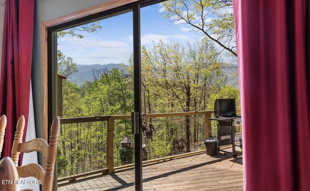 725 Sunshine Trl, Gatlinburg, TN 37738 - doorway featuring wood-type flooring