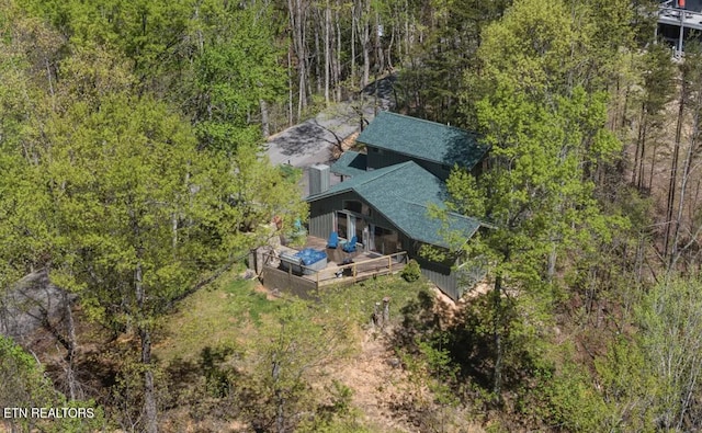 725 Sunshine Trl, Gatlinburg, TN 37738 - view of subject property with a heavily wooded area